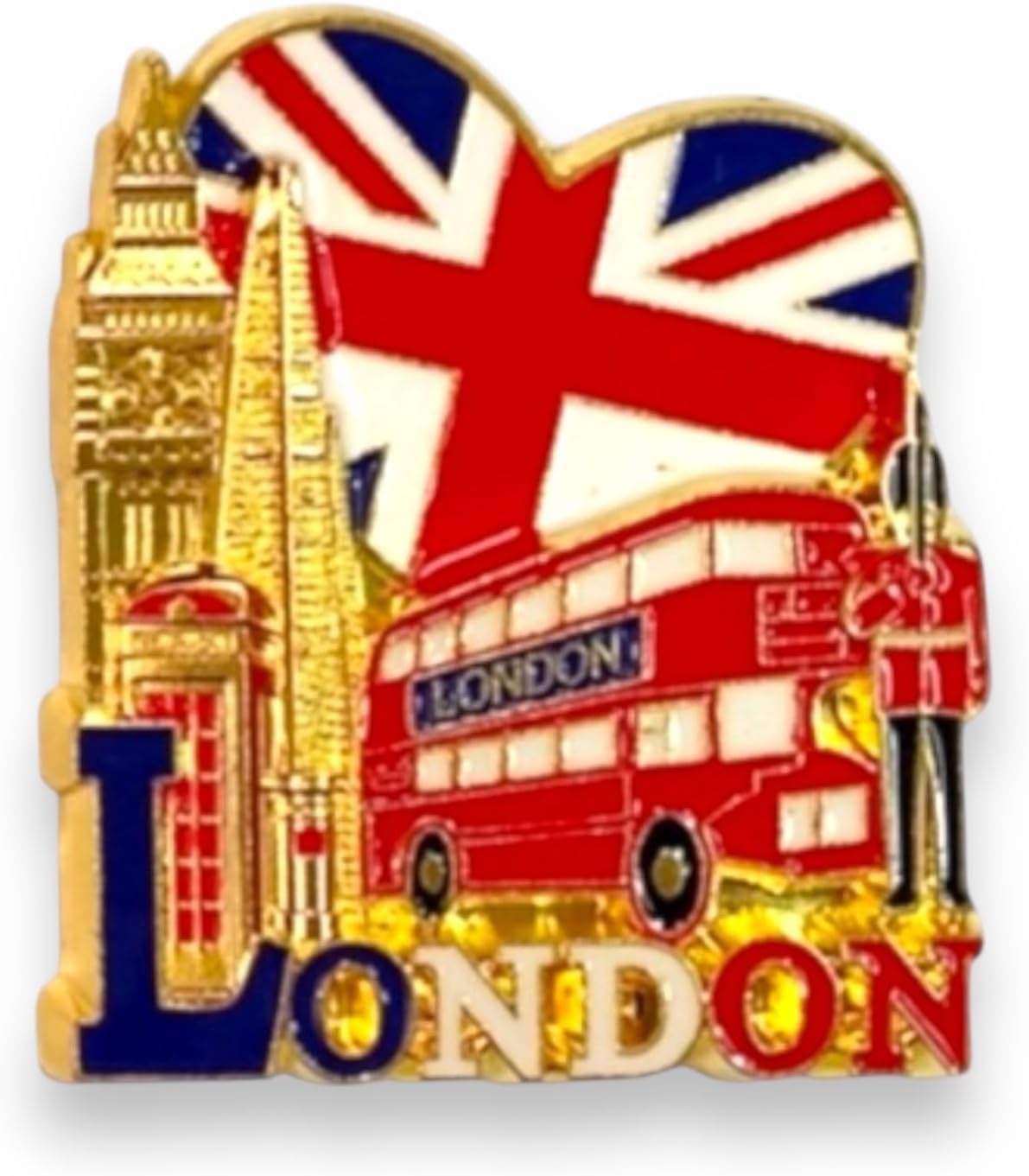 Thumbnail 6 de London Souvenirs Metal Fridge Magnets – Union Jack England Magnet with Gold Bottle Opener