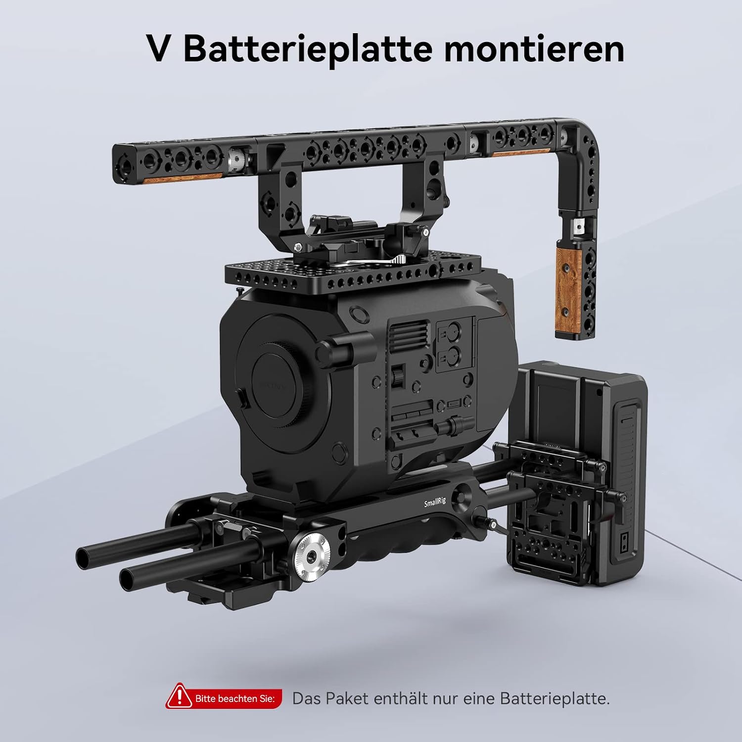 Thumbnail 4 de SmallRig V-Mount Batterieplatte mit Dual 15mm Rod Clamp – passend für viele V-Mount-Akkus (inkl. URSA mini)