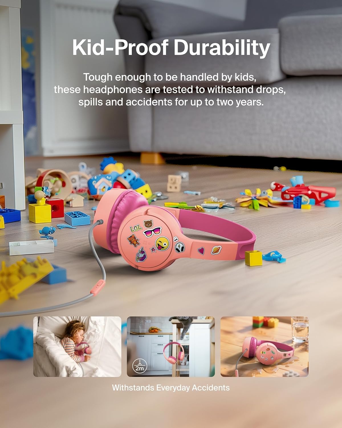 Thumbnail 4 de Belkin SoundForm Mini Kids 85dB headphones