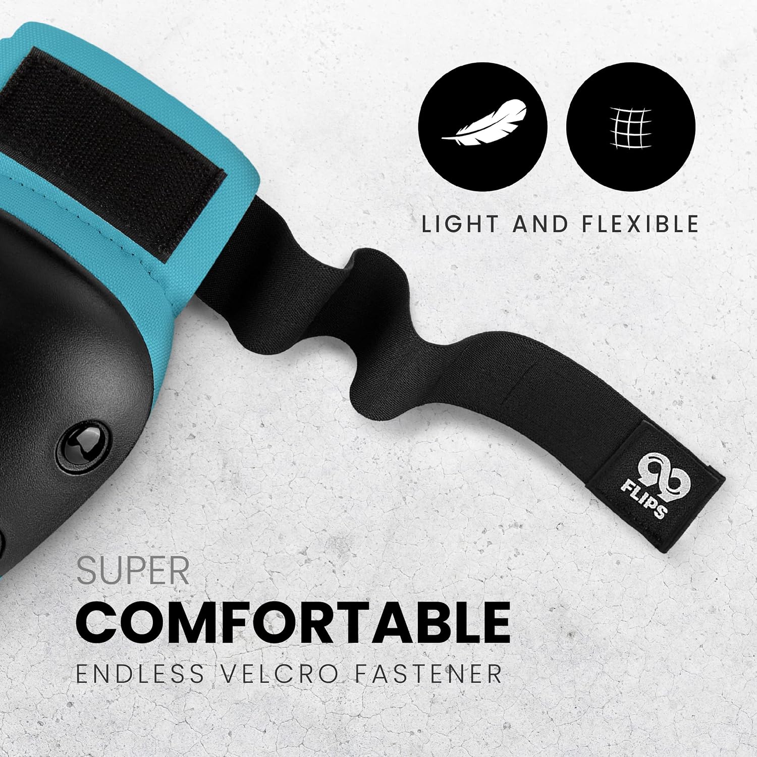 Detalle de 99FLIPS Knee and Elbow Pads Adult (incl. Wrist Guards) – Size L in Light Blue