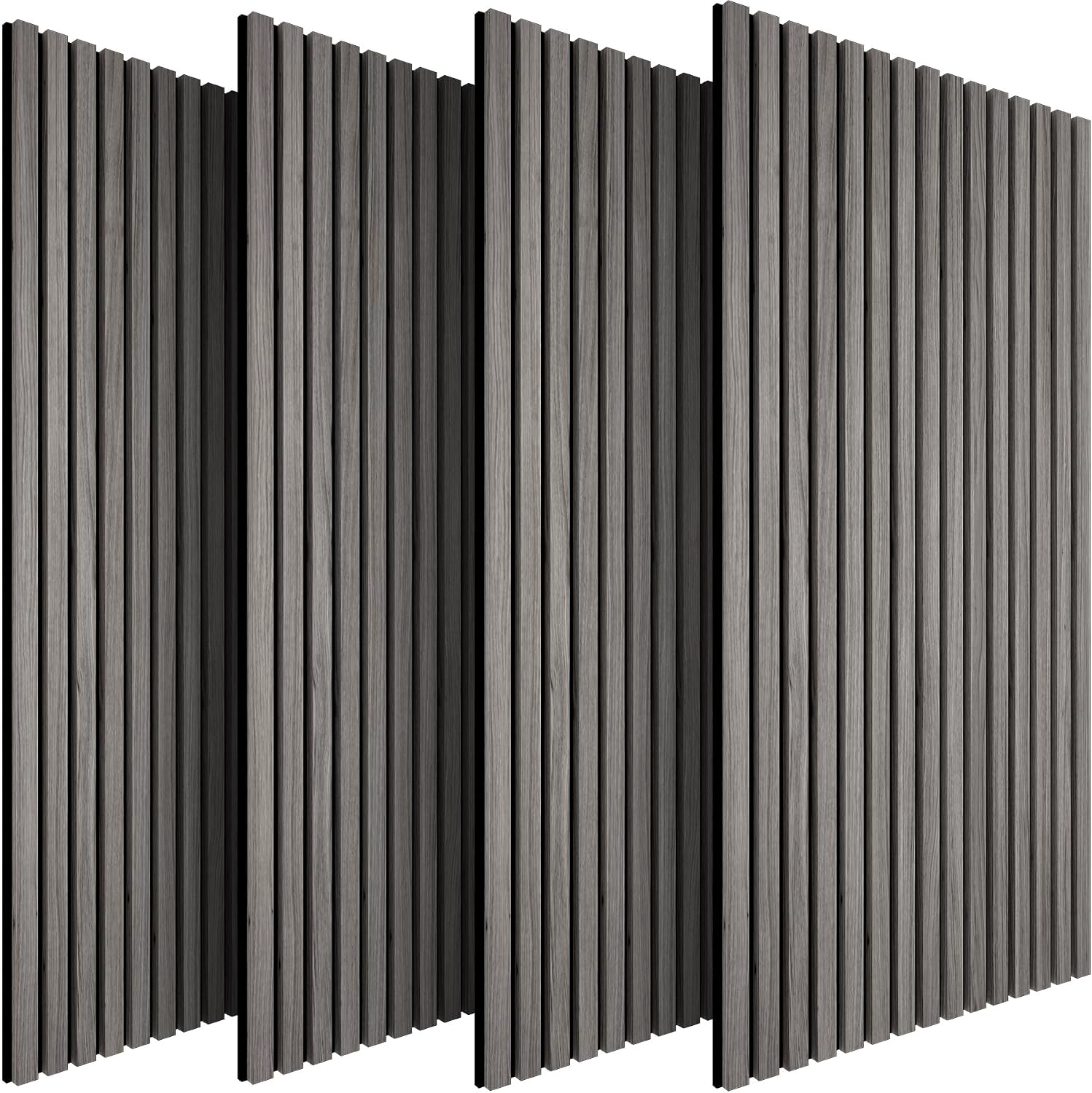Detalle de tectake Sonic Wall 406059 akustikpaneler, ljusgrå ek med äkta träfanér