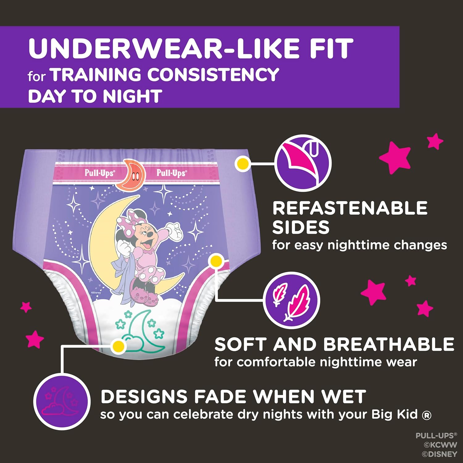 Thumbnail 3 de Pull-Ups Girls' Night-Time Potty Training Pants (Size 5T-6T, 44 Ct) for Overnight Training