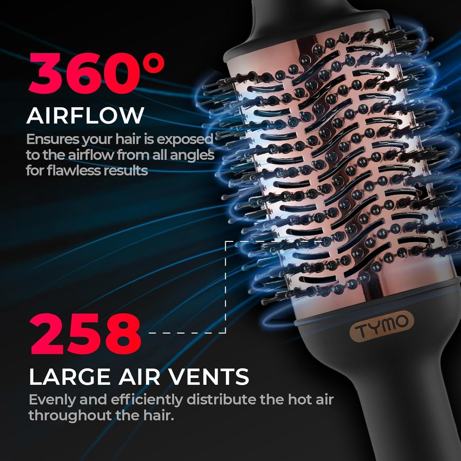 Thumbnail 4 de TYMO Hair Dryer Brush: 4-in-1 Ionic Styler with Oval Titanium Barrel