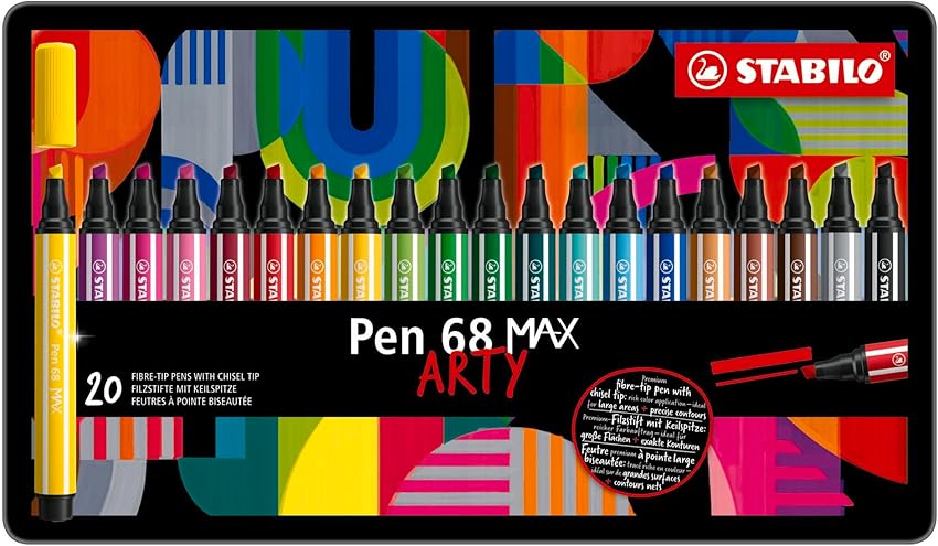 Thumbnail 1 de STABILO Pen 68 MAX rotulador punta biselada 20 colores