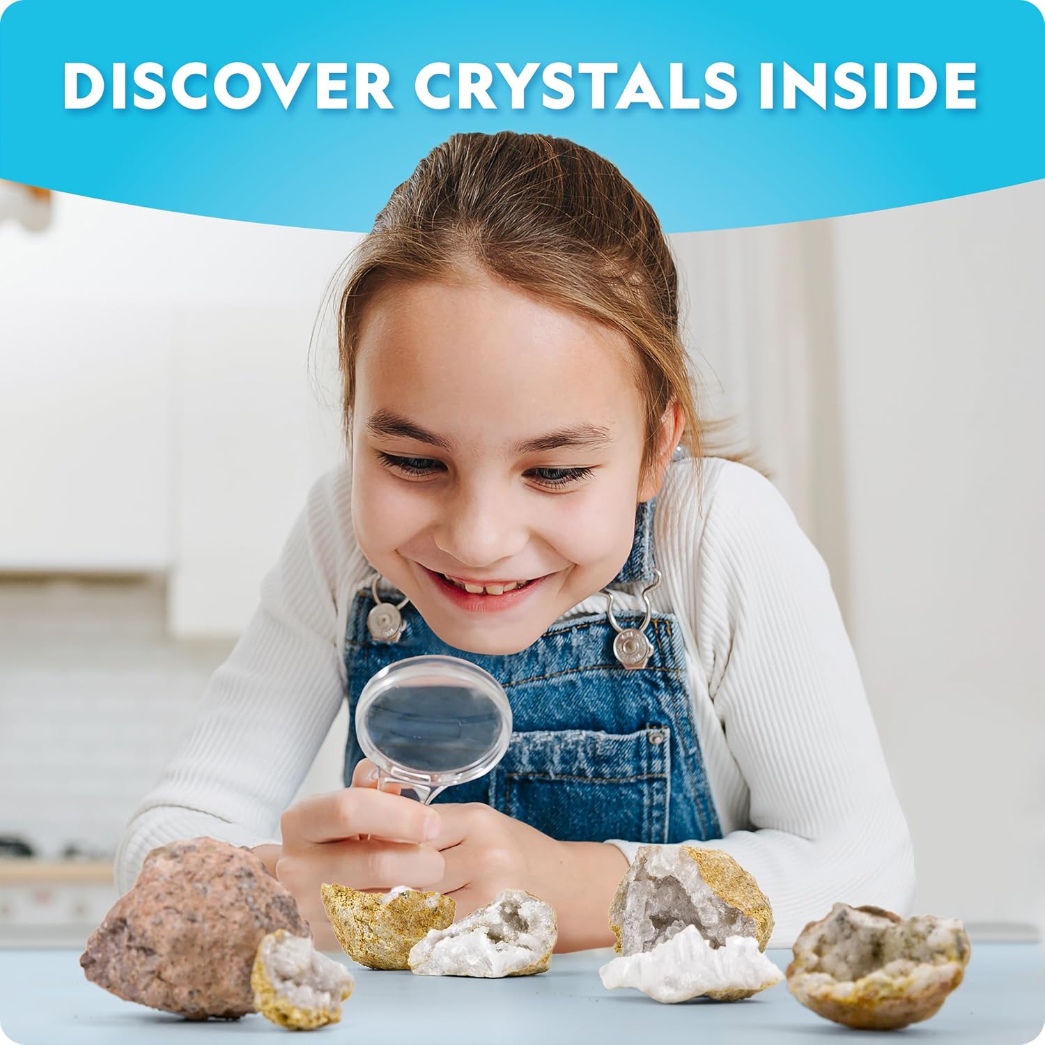 Detalle de National Geographic Break Open 15 Premium Geodes – Educational Geology Kit