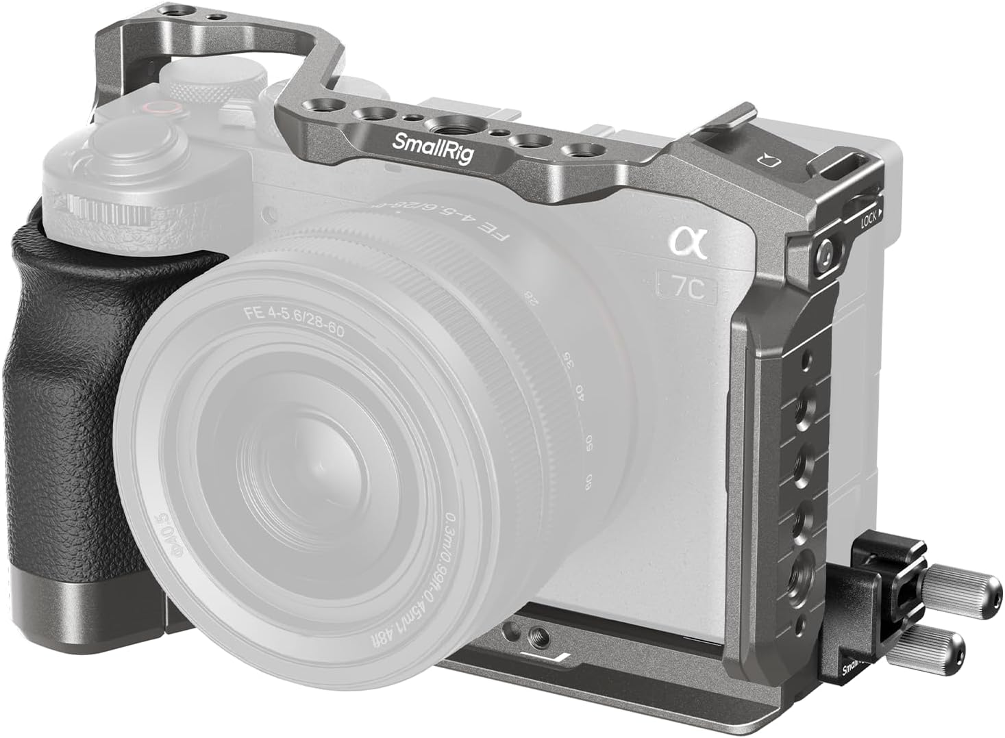 Detalle de SMALLRIG HawkLock cage A7C II 1s