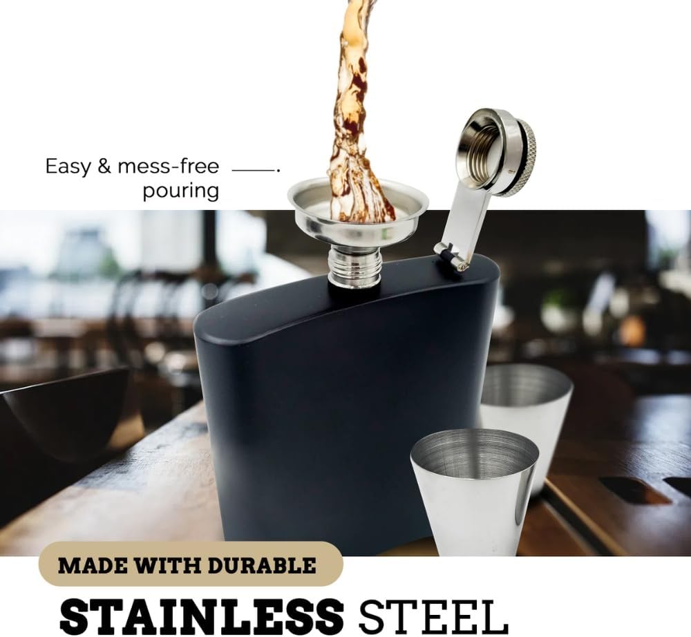Detalle 2 de Hip Flask Gift Set 7oz