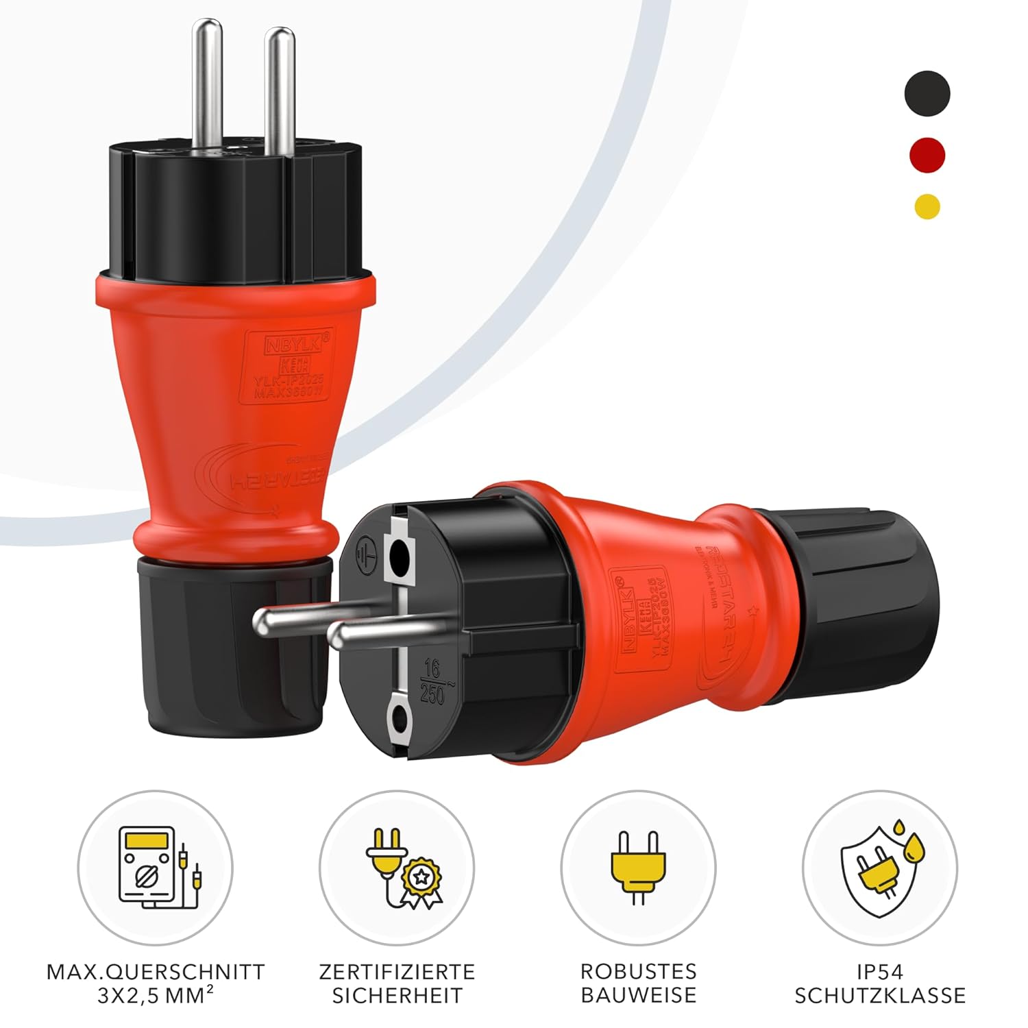 Thumbnail 2 de RedStar24 Schuko Stecker 10er Set 🔌