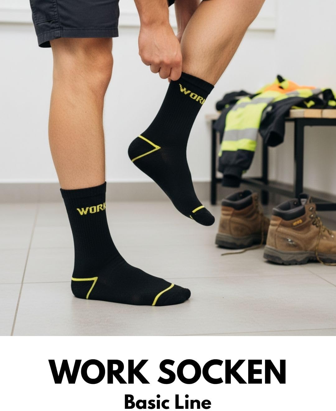 Thumbnail 1 de 10 Paar Arbeitssocken Herren WORK Socken Baumwolle