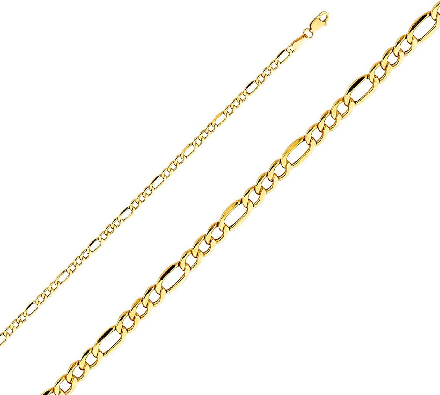 Thumbnail 1 de Collier unisexe en or 585 Figaro – 14 carats, largeur 3 mm