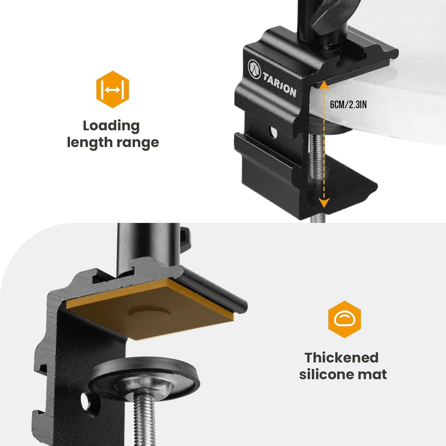 Thumbnail 5 de TARION Camera Desk Mount Stand – Overhead Arm for DSLR with 360° Rotating Ballhead and 2 kg Load