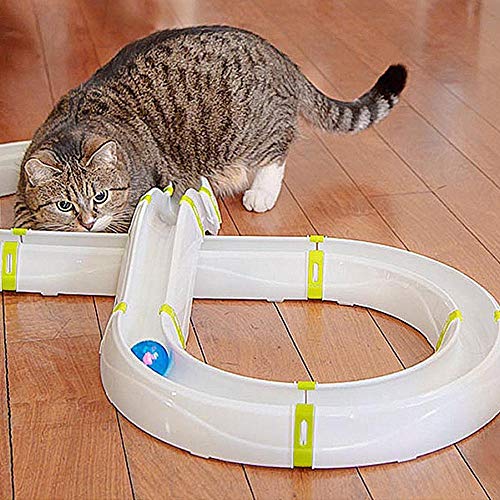 Detalle de Ferplast Typhon circuito modular con bola LED para gatos 🐱