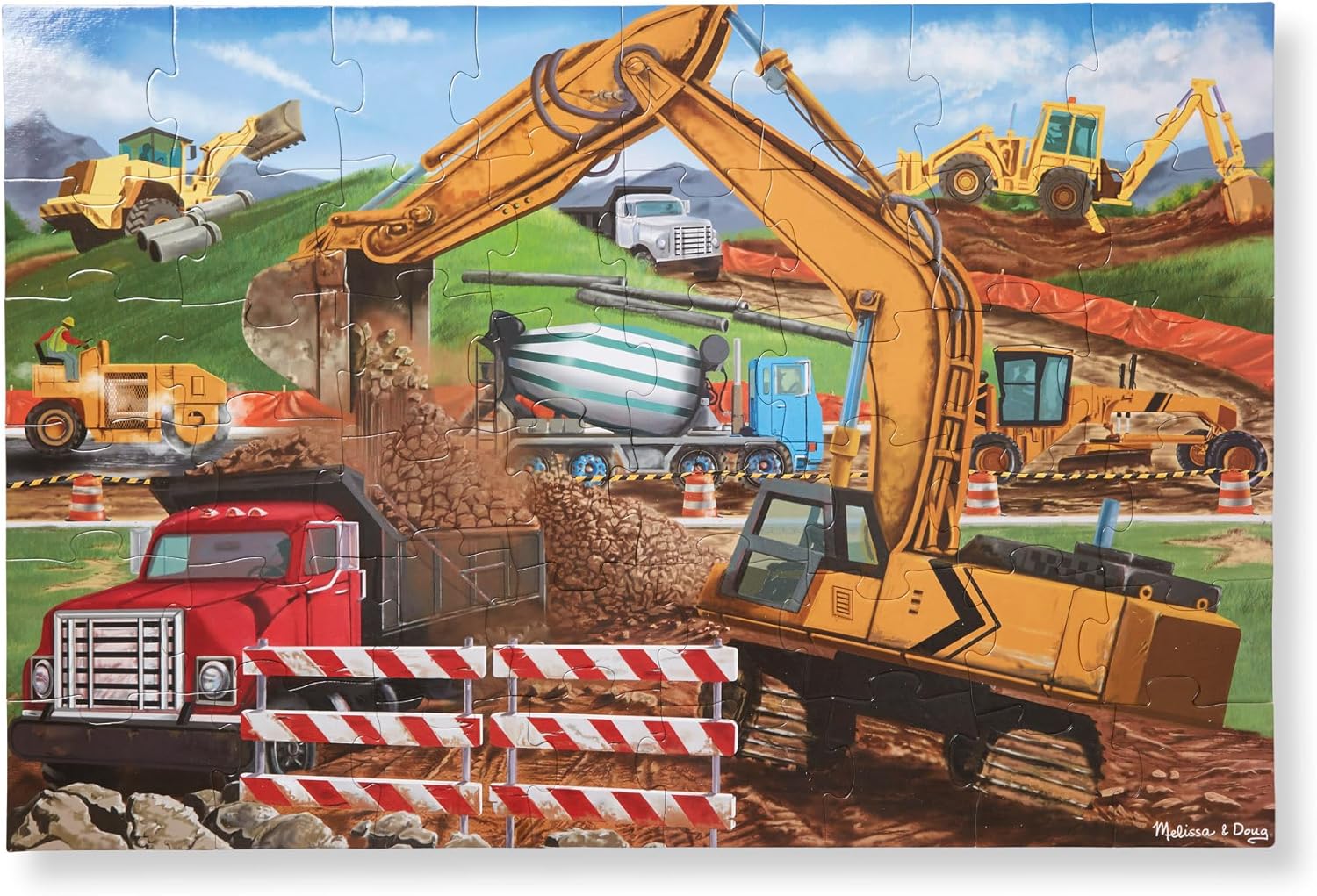 Detalle 2 de Melissa & Doug Building Site Floor Puzzle 48pc