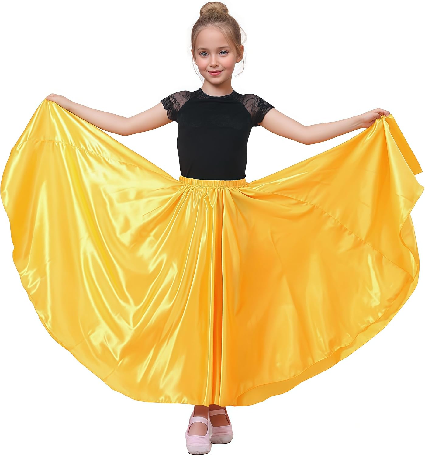 Detalle 2 de Baisdan belly dance skirt, shiny satin 68cm