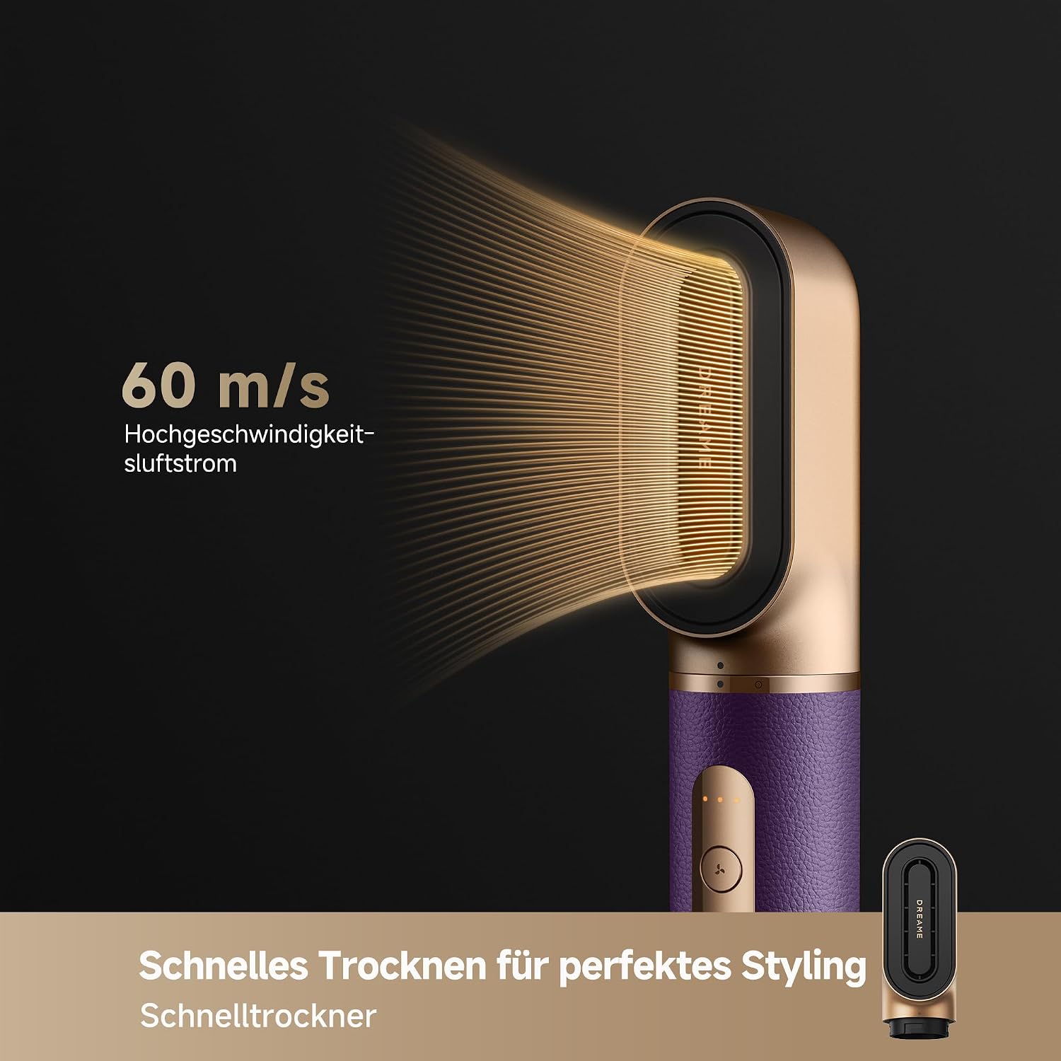 Detalle de dreame AirStyle Pro 2 – 7-in-1 Haartstyler mit konzentriertem Luftstrom und Kaltluftfixierung