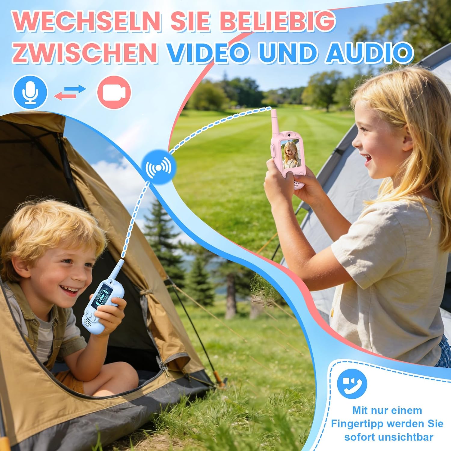 Thumbnail 6 de Skeufy Video-Walkie-Talkie Kinder Set