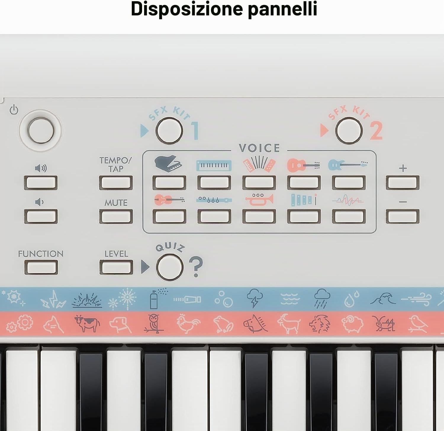 Detalle de Yamaha Remie PSS-E30: Tastiera Digitale per Bambini, 37 Mini Tasti, Suoni e Funzioni di Apprendimento