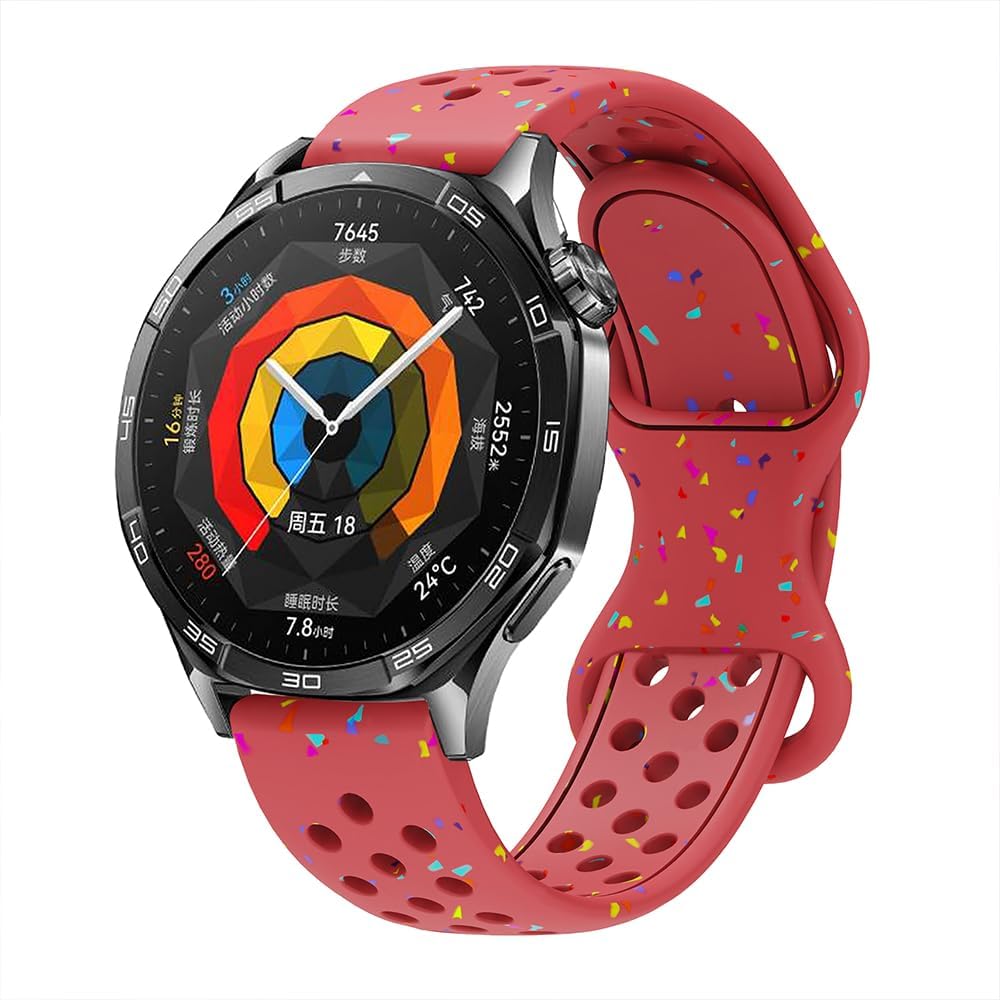 Thumbnail 6 de BYISYUE 22mm Breathable Silicone Watch Strap