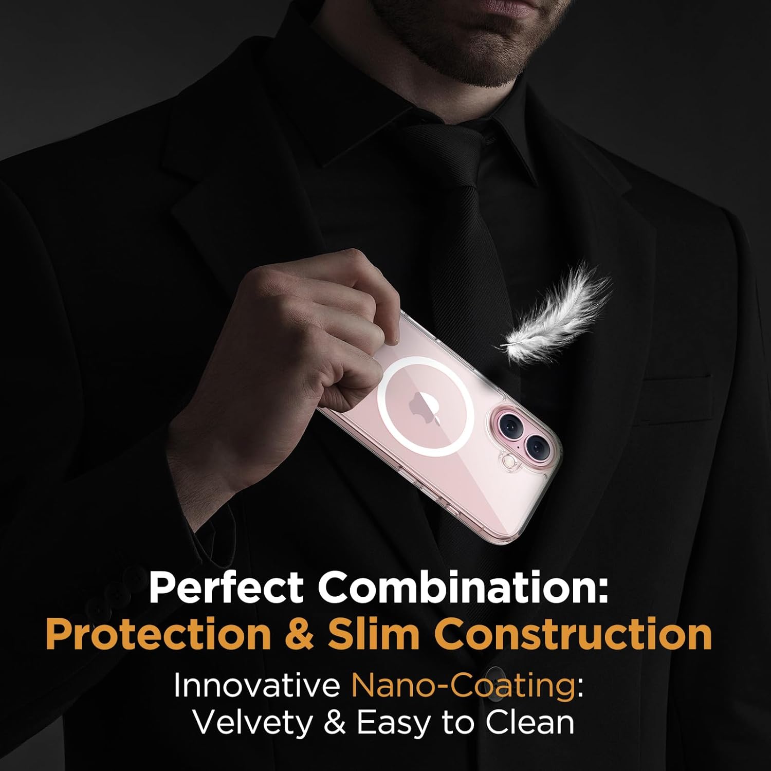 Thumbnail 6 de Miracase for iPhone 17 MagSafe Case (6.3") with 9H+ Screen Protector & Strong Magnet, Matte Clear