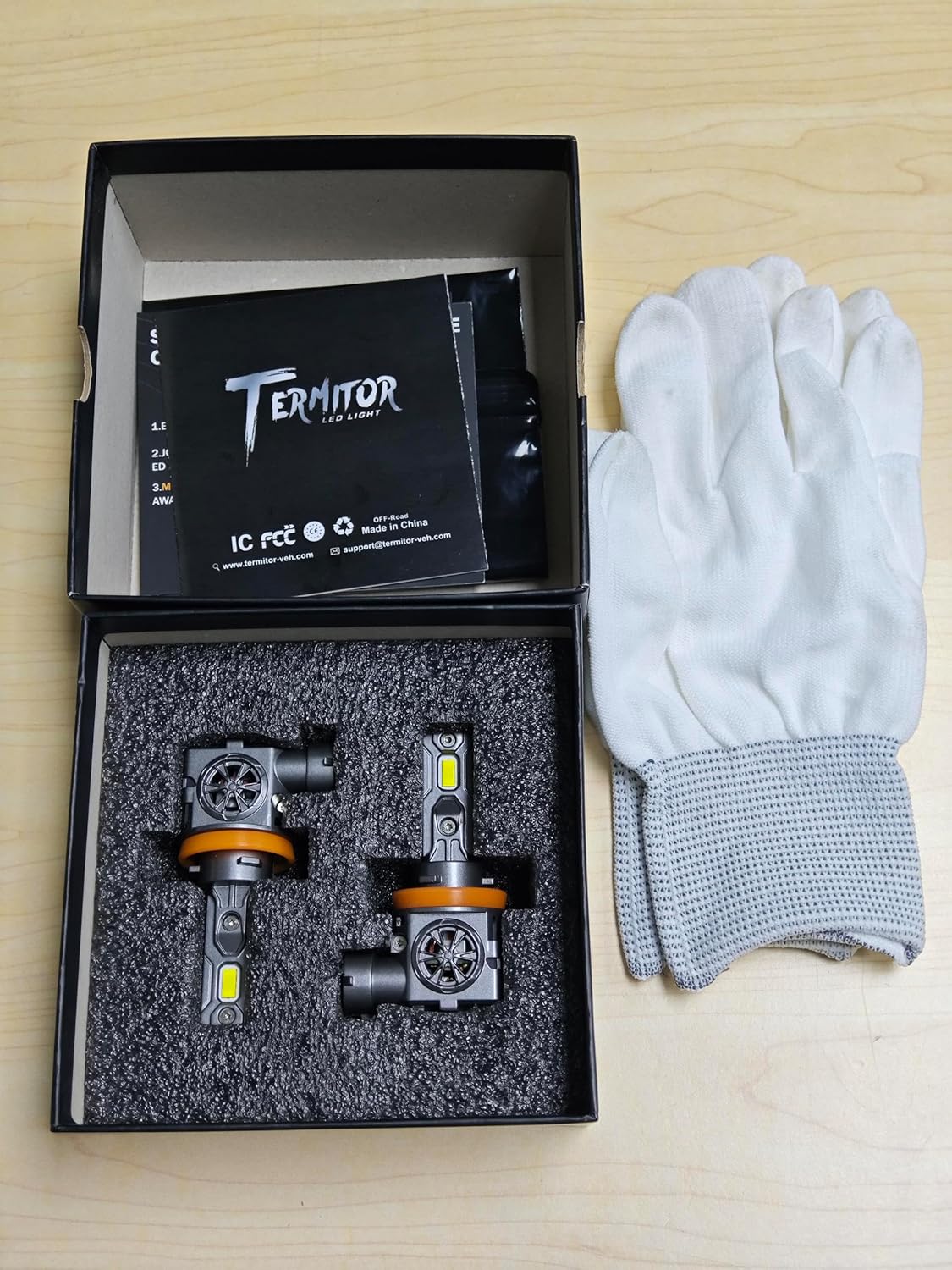 Thumbnail 2 de Termitor Upgraded H11/H9 Light Bulbs (H8/H16 Compatible), 6500K White, CANbus Ready, Plug N Play — Pack of 2