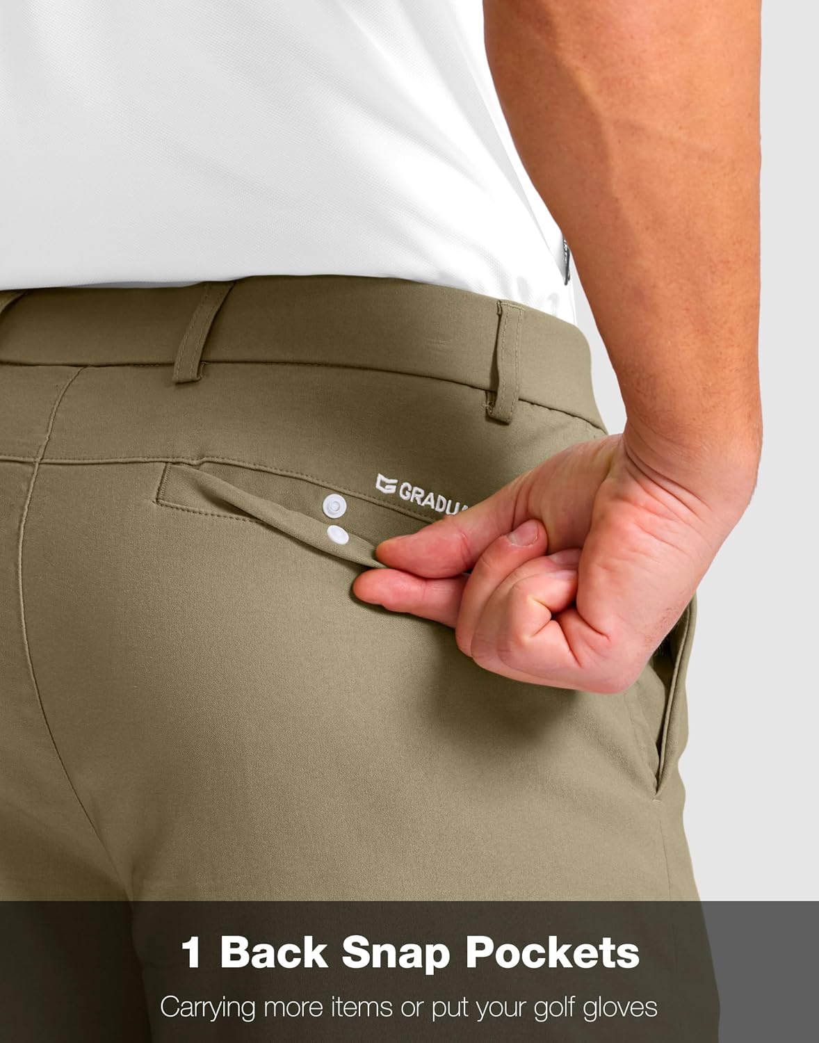 Detalle de G Gradual Men's Golf Shorts, 11-Inch Inseam