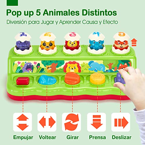 Thumbnail 1 de Jahaland Juguetes Niños 1 año - Animales Pop-up Interactivo con Luces y Sonidos