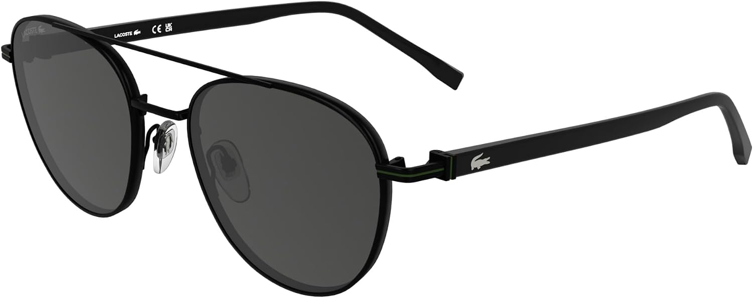 Detalle 2 de Lunettes de soleil homme Lacoste Homme : monture métallique arrondie et branches en acétate