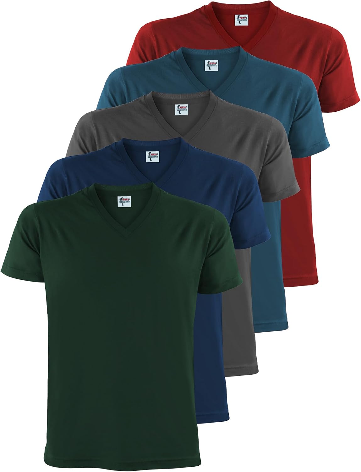 Imagen de ALPIDEX T-Shirts Hommes Col V Lot de 5 coton en OfertitasTOP