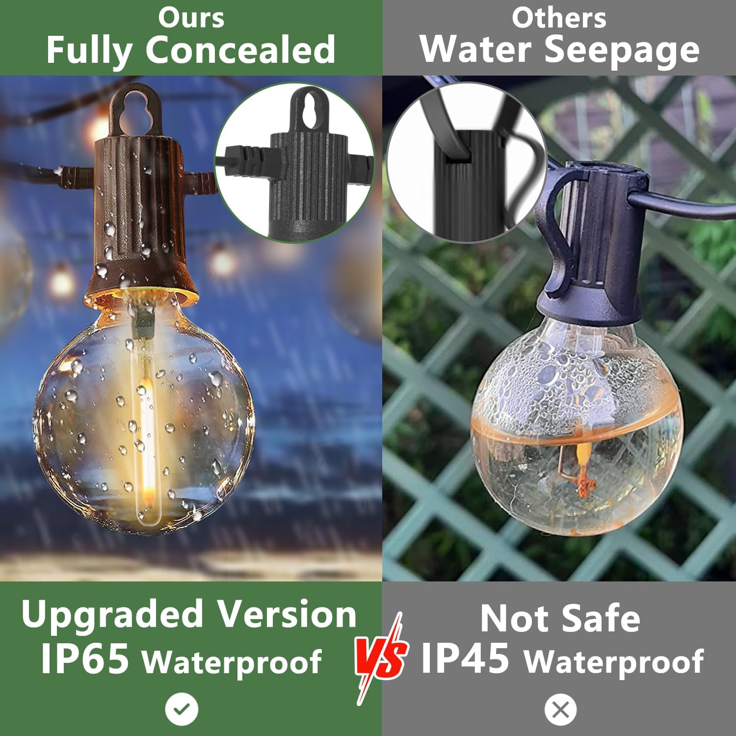 Thumbnail 1 de ZOTOYI Catena Luminosa da Esterno IP65 45 m con lampadine G40 LED 2700K (60+3)