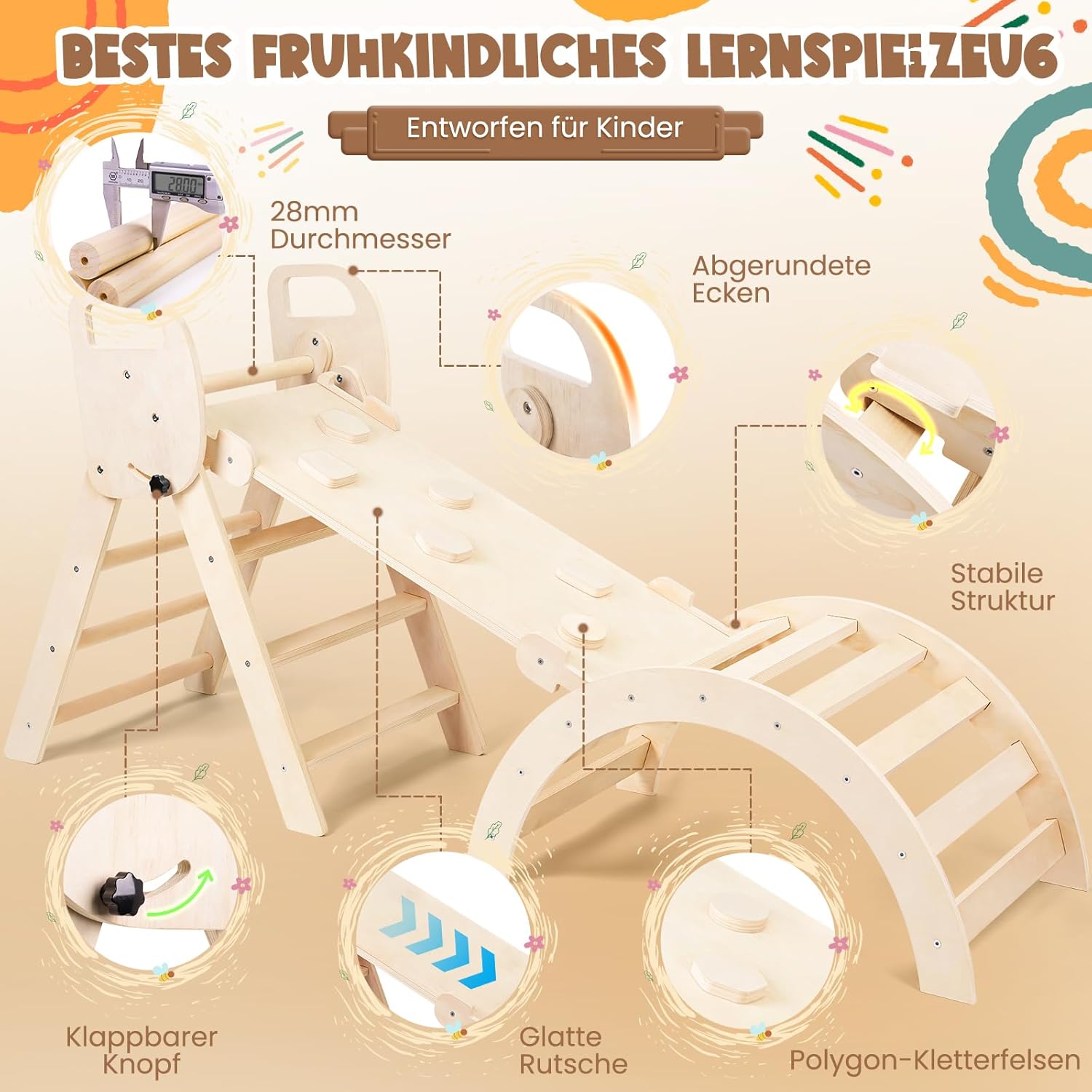 Thumbnail 4 de Woodure Montessori Klettergerüst 6-in-1