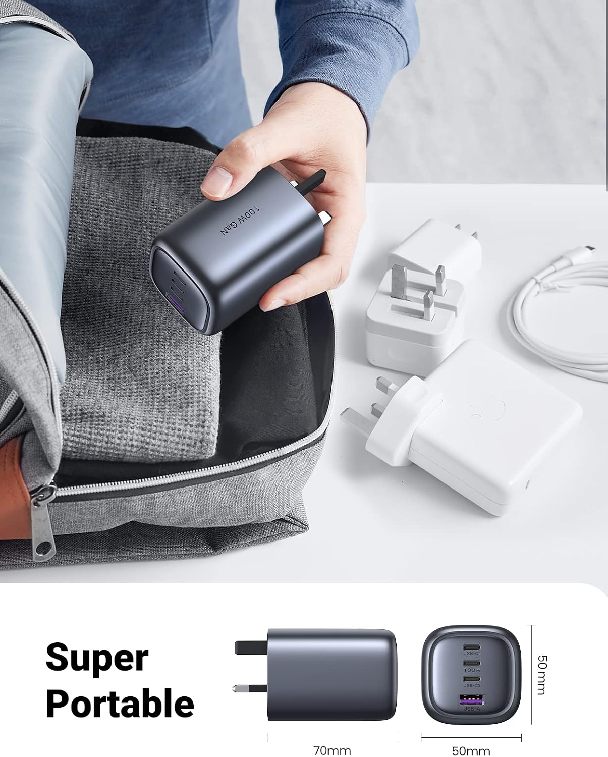 Thumbnail 6 de UGREEN 40749 100W GaN USB-C Charger with 4 Ports