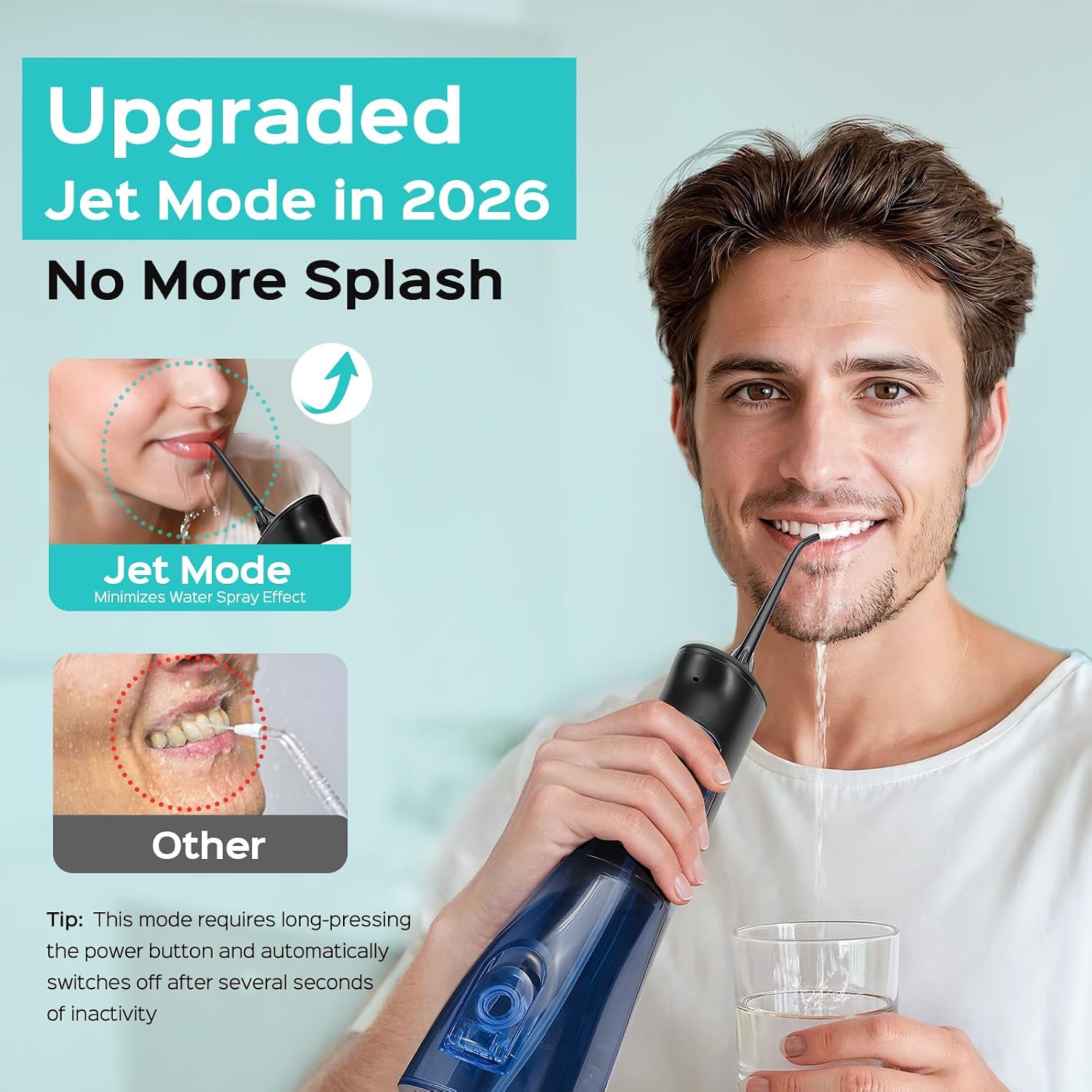 Detalle 2 de COSLUS Cordless Water Flosser 20 Levels