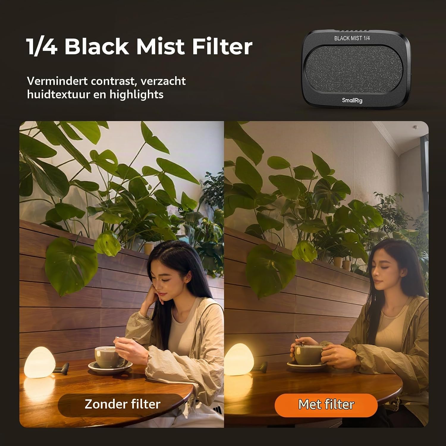 Detalle de SMALLRIG 6477 Split Pocket 4P-filterset met VND1-5, CPL en Black Mist