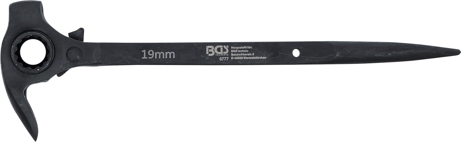 Detalle de BGS 6777 Cricchetto doppia bussola poligonale 4-in-1, 19 x 22 mm