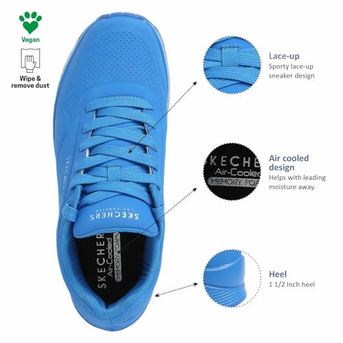 Thumbnail 4 de Skechers Men's Uno Stand on Air Sneaker – Blue Durabuck Mesh, 11 UK