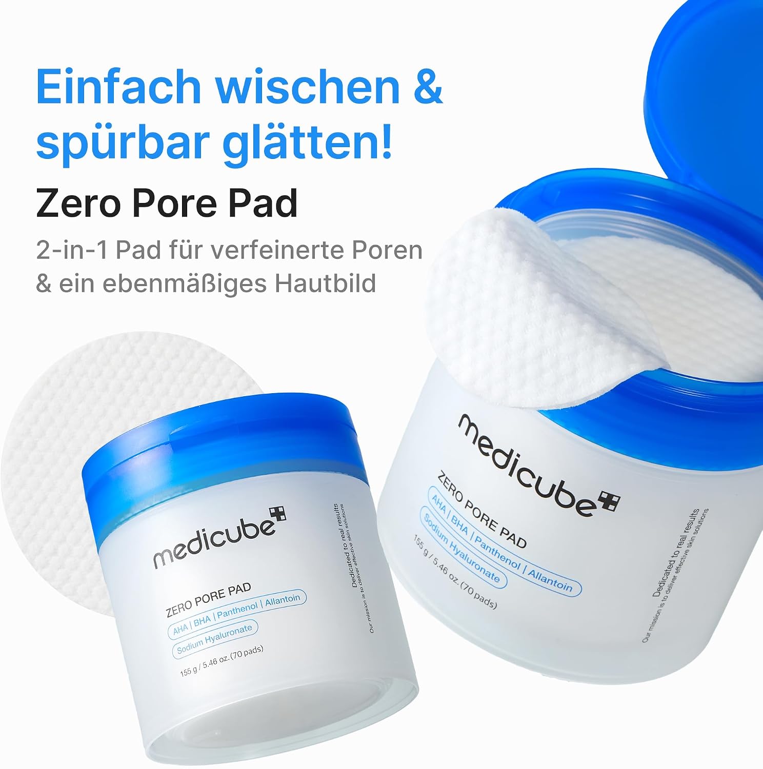 Detalle de Medicube Zero Pore Pad 2.0 – Peeling-Tonerpads für Porenpflege