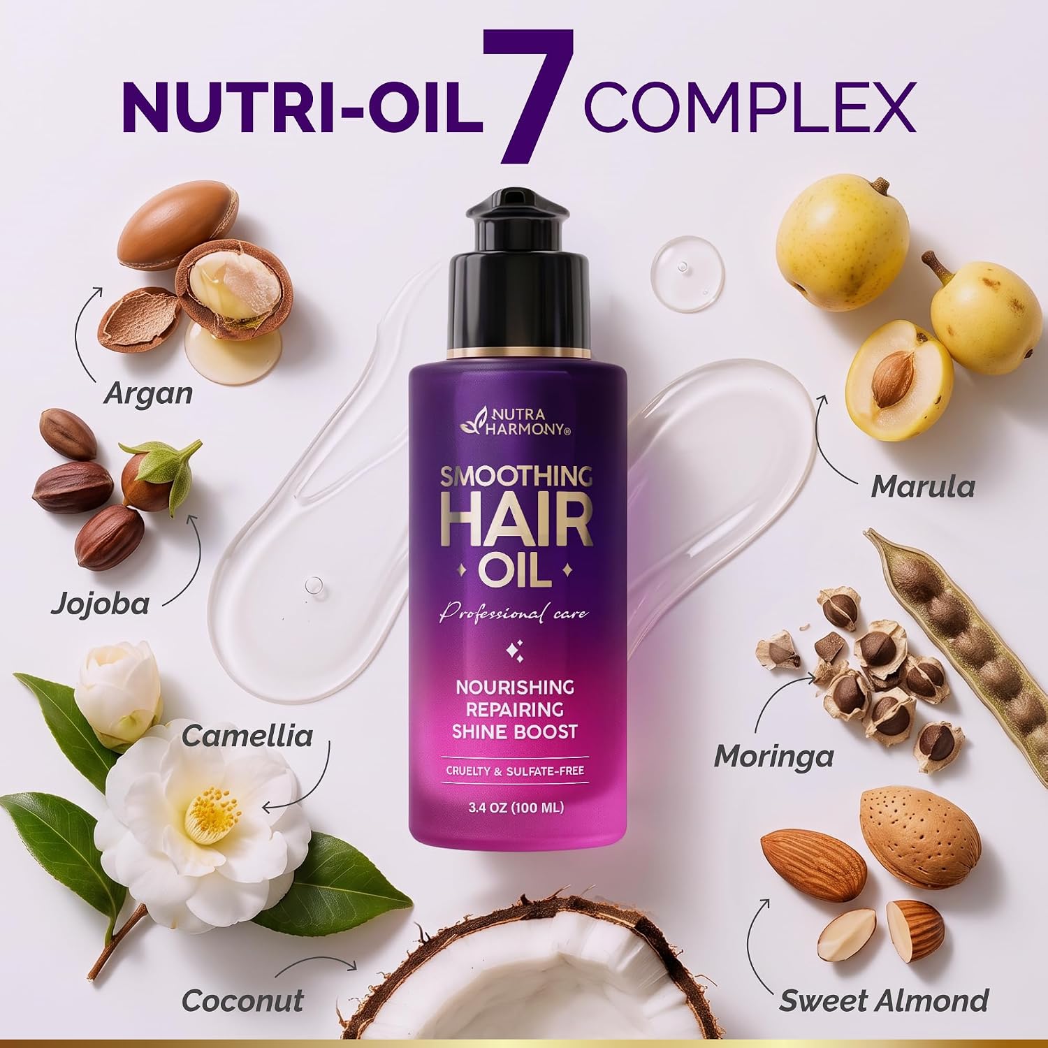 Detalle 1 de Anti-Frizz Hair Oil, 3.4 oz