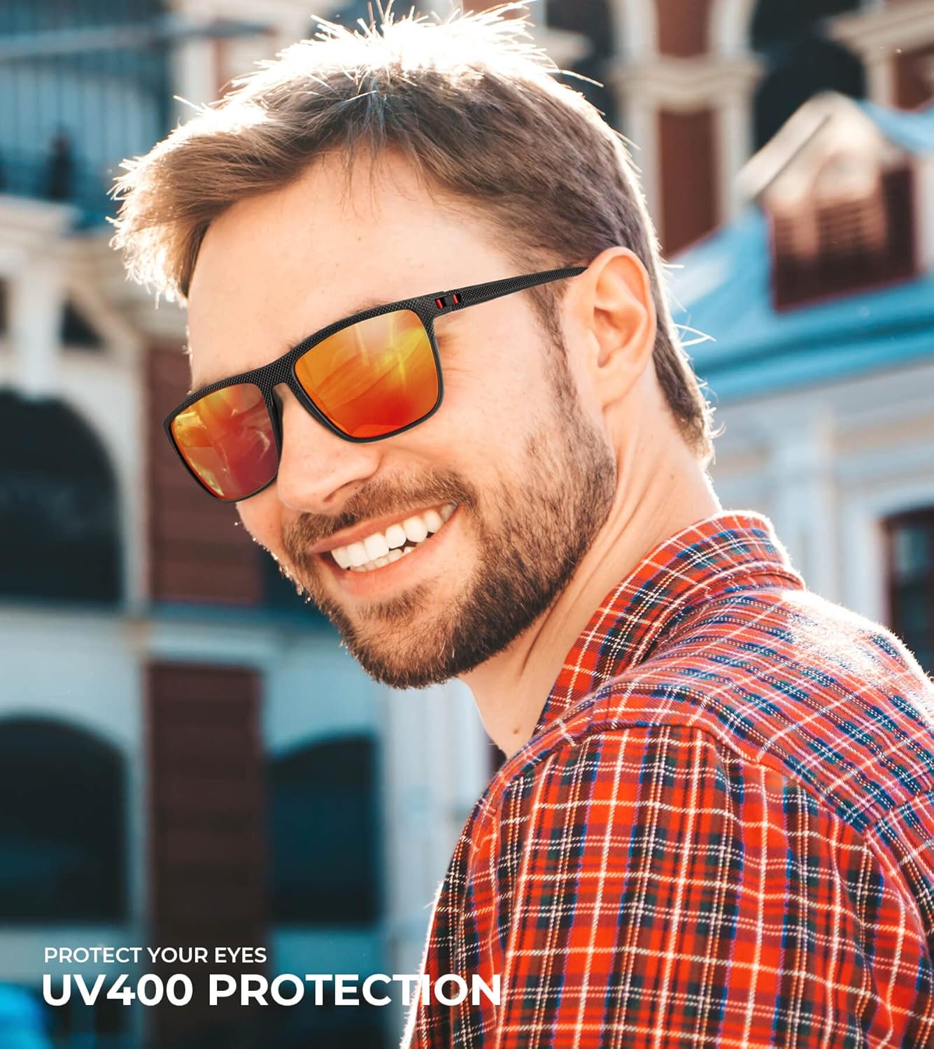 Detalle de KALIYADI Polarized Sunglasses for Men UV Protection 🕶