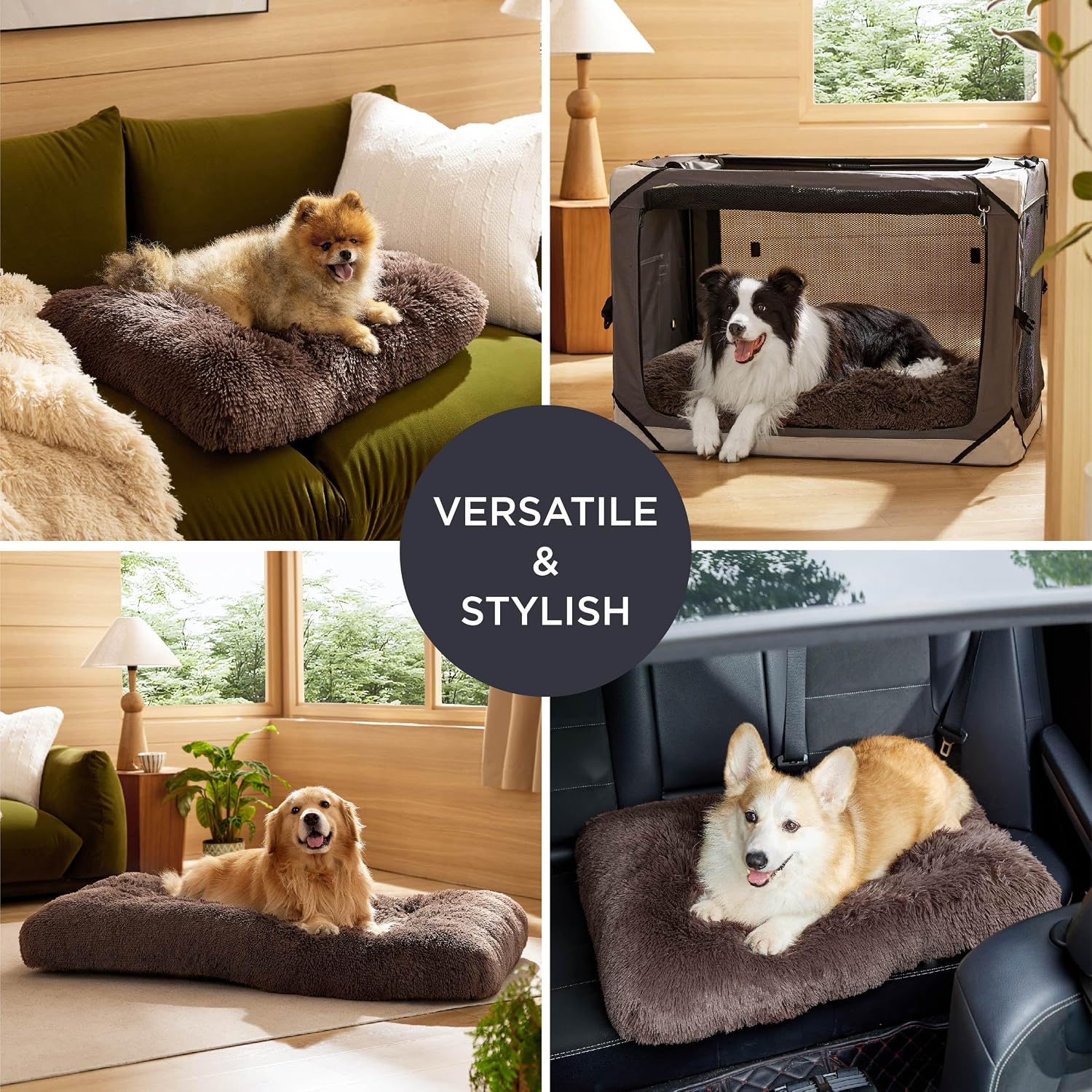 Detalle 2 de Bedsure Hundebett Flauschig, 119x74x8 cm
