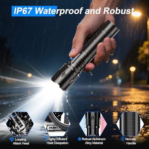 Thumbnail 6 de Beizkna Torches LED Super Bright USB Rechargeable 50000L — Tactical 1200m Beam, 5 Modes