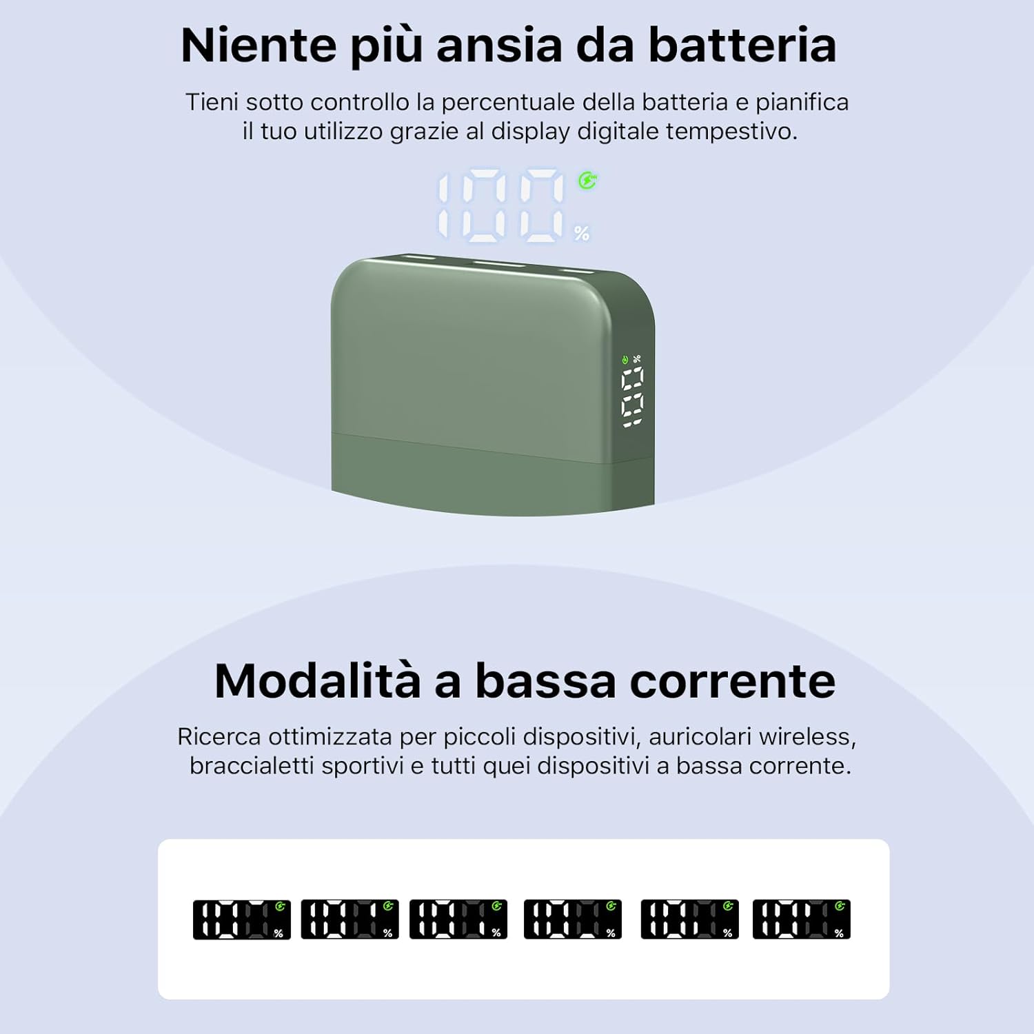 Thumbnail 4 de NOBIS Power Bank 35W portatile da 10.000 mAh con doppia ricarica rapida (USB-C & USB-A) e display digitale