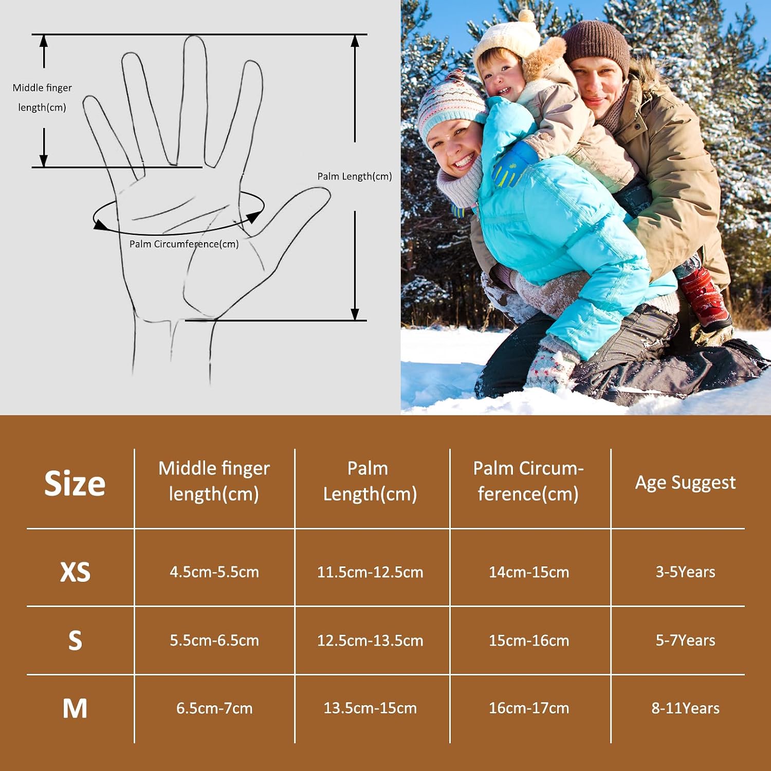 Detalle 1 de TBoonor Winterhandschuhe Kinder — wasserdicht und warm