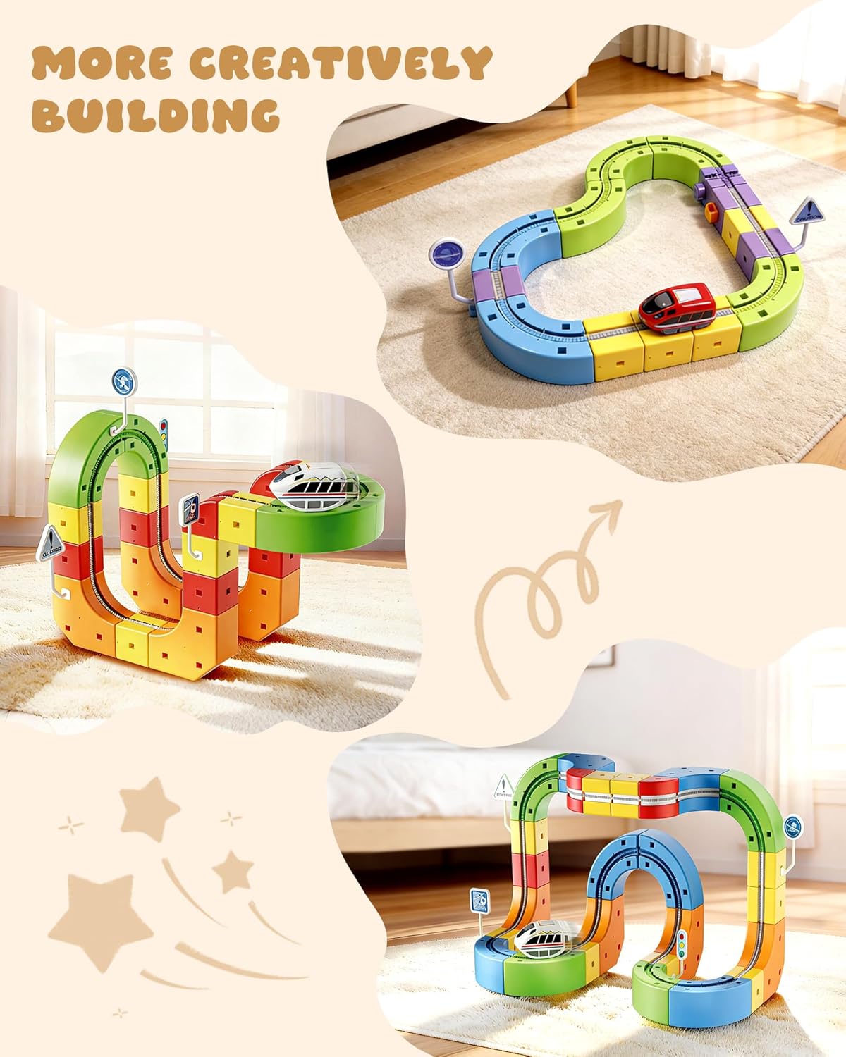 Thumbnail 1 de Innovakids 3D Magic Rail Cube Electric Train Set 121PCS: A 3D STEM Building Toy for Creative Play