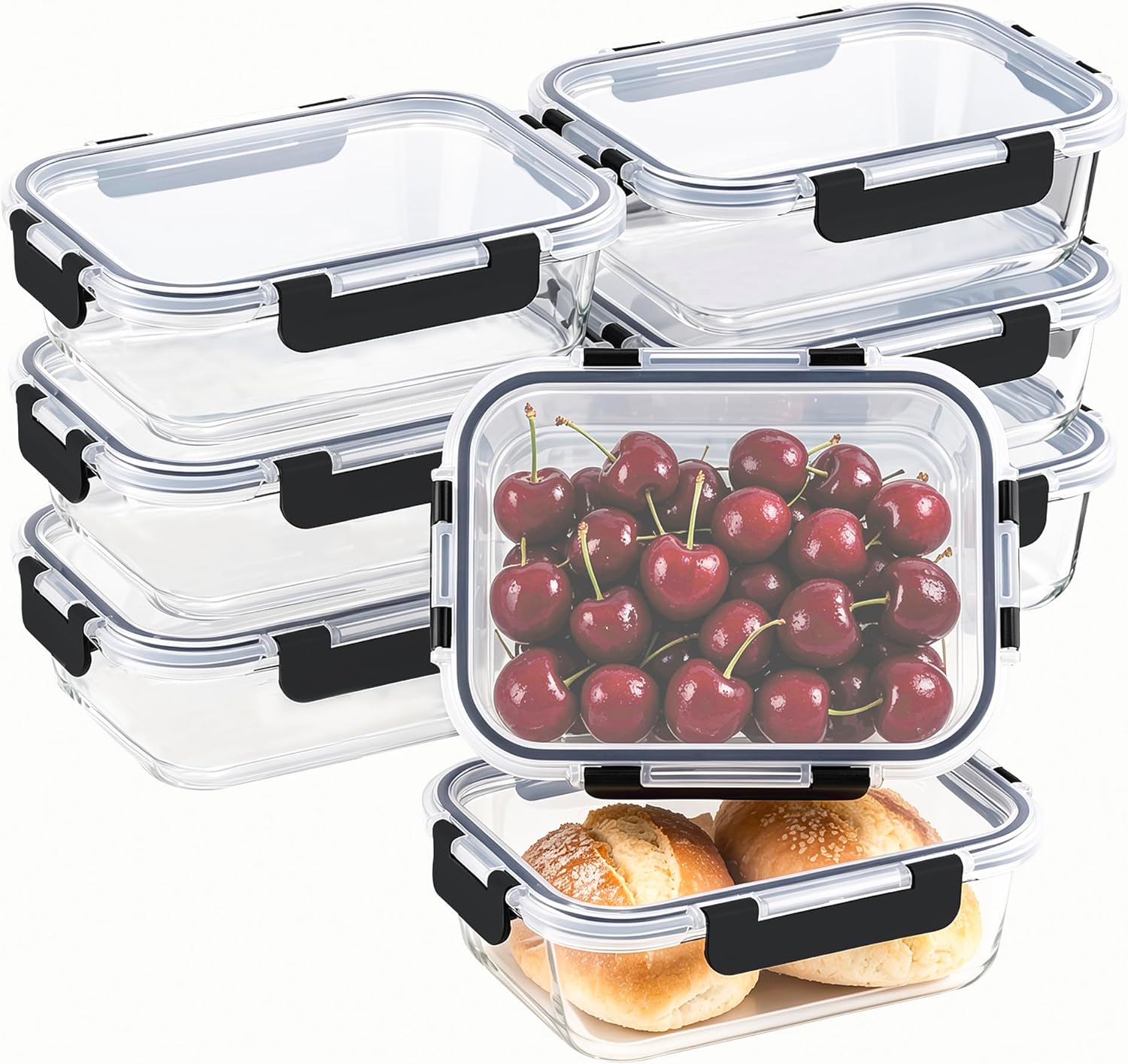 HOMBERKING 36oz Glass Meal Prep 🍱