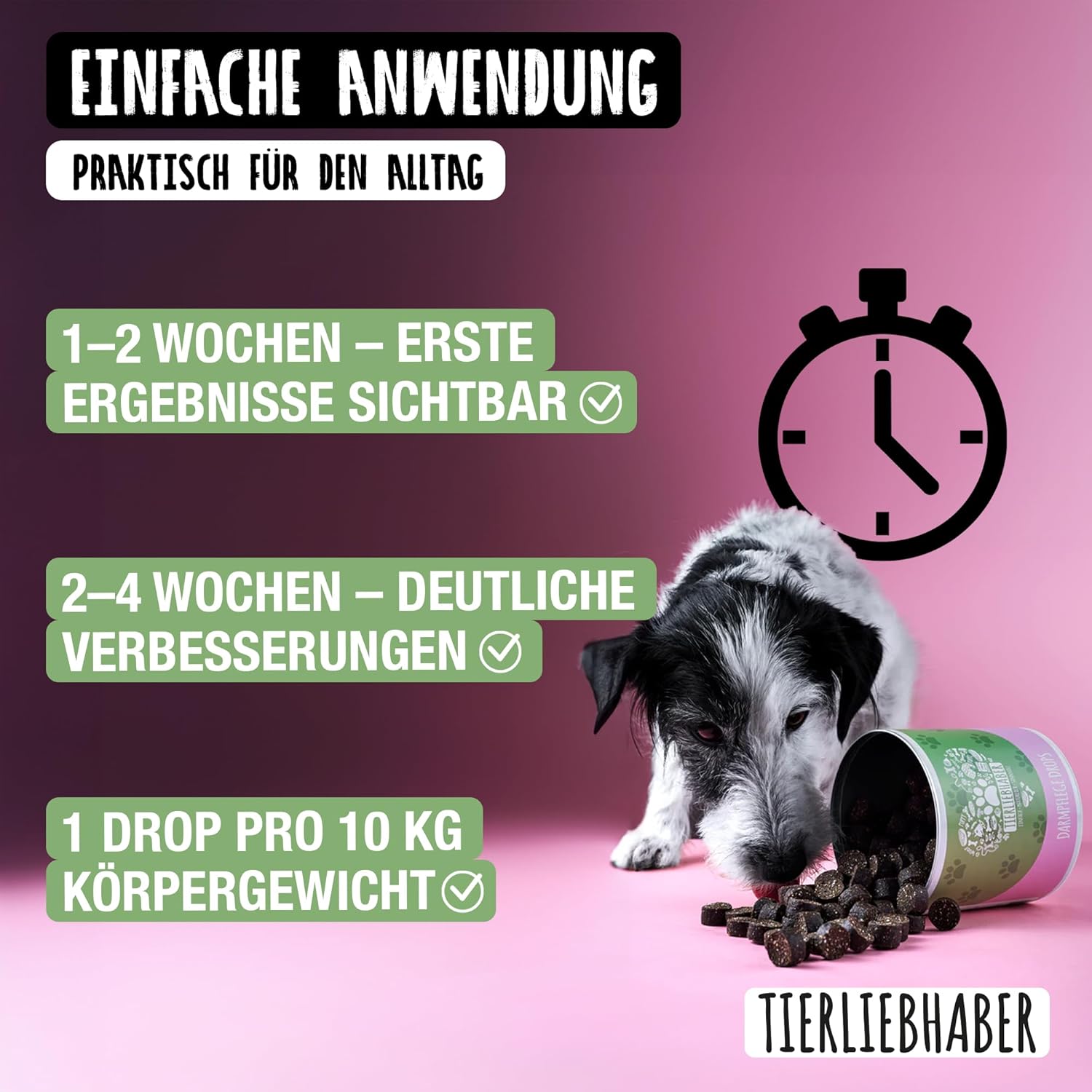Detalle de TIERLIEBHABER Darmpflege Drops – 350 g (115 Stück)
