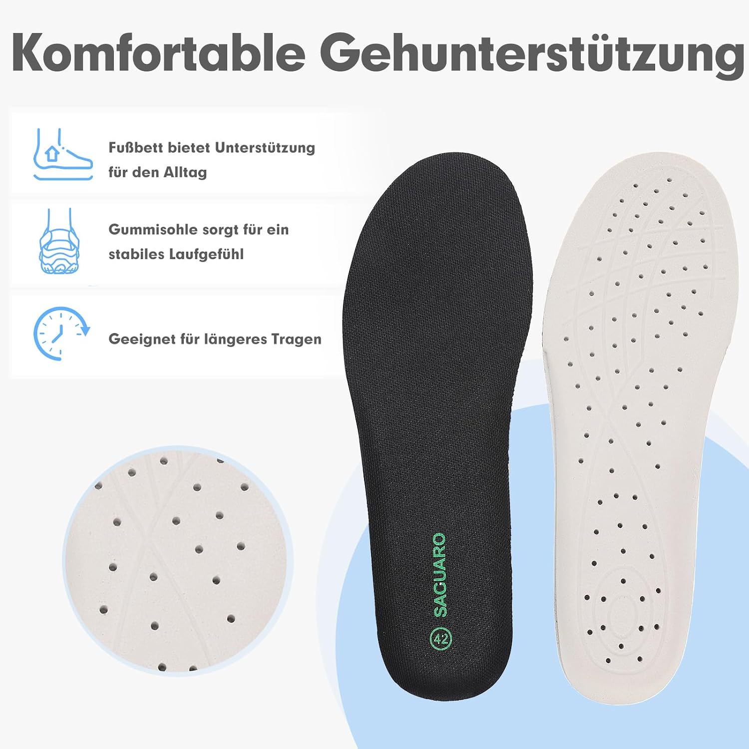 Detalle de SAGUARO Sandalen Herren/Damen Bequem, Atmungsaktiv und Rutschfest – Outdoor Trekking & Wandersandalen