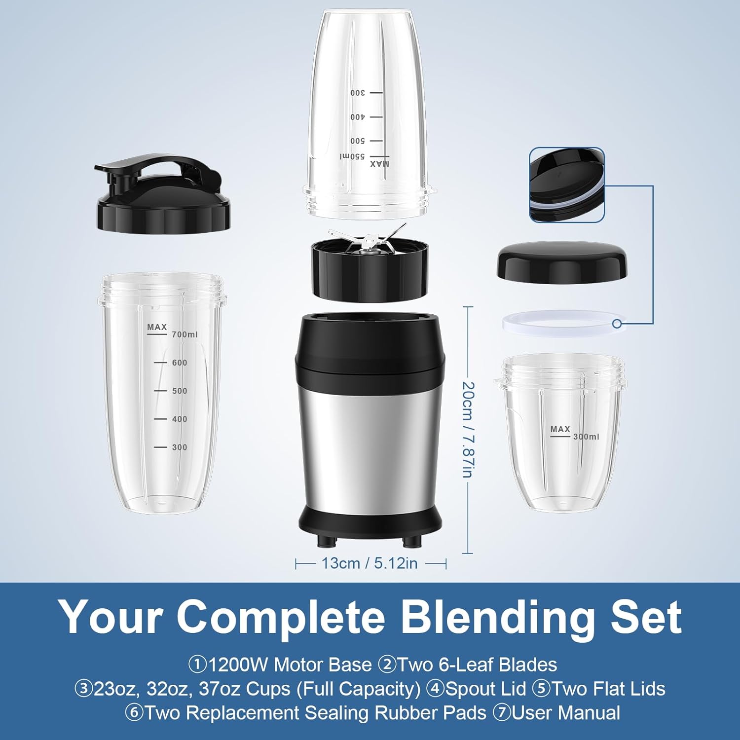Thumbnail 6 de Colarlemo 12-Piece Smoothie Blender 25,000 RPM 🍹