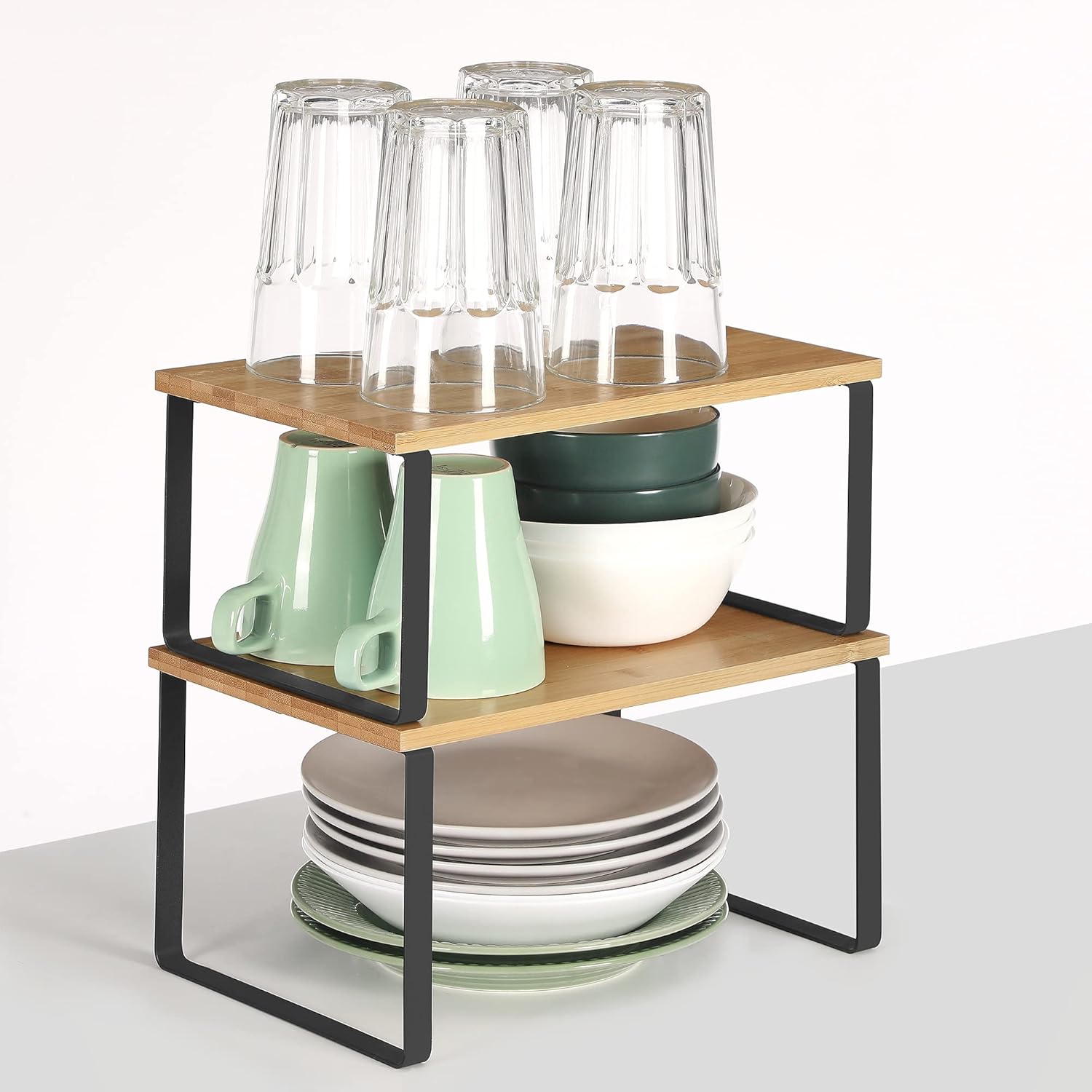 Detalle 2 de SongMics Spice Rack Set of 2 Cupboard Shelf Organiser