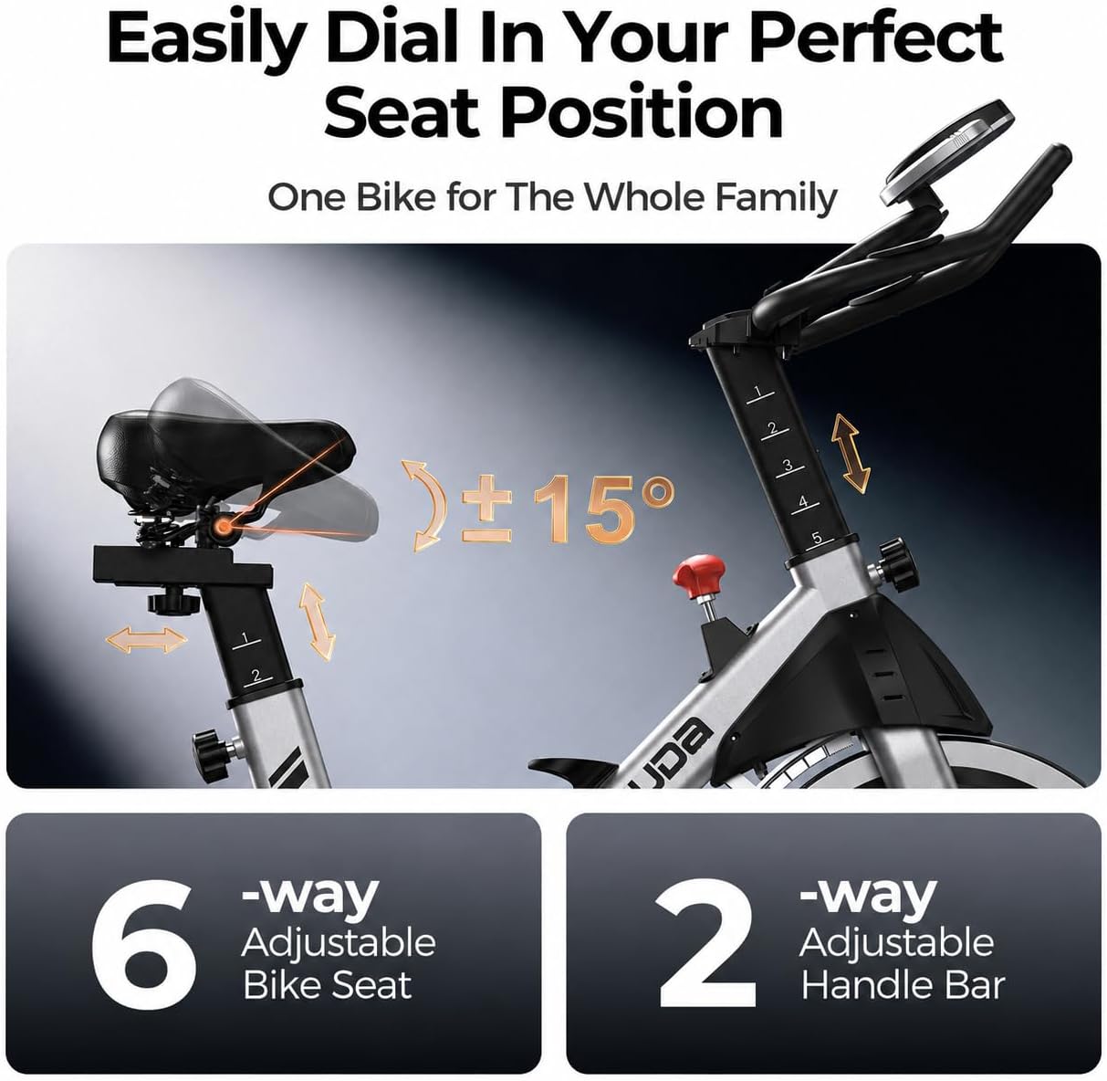 Detalle 2 de YOSUDA Exercise Bike 300 lb Capacity