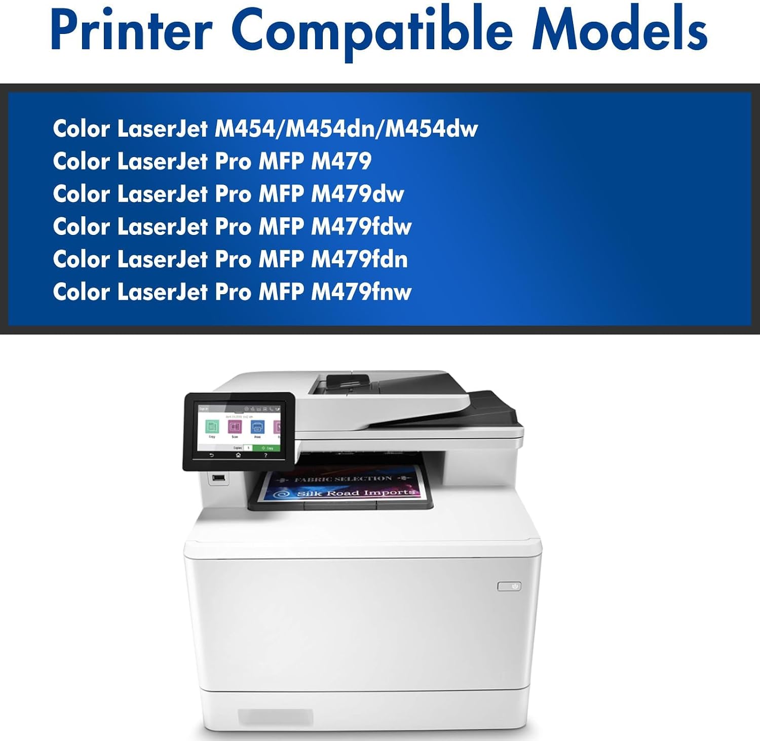 Detalle 2 de 415A/415X Toner Compatible Multipack for HP Color LaserJet Pro MFP M479/M454 (4-Pack) – Black, Cyan, Yellow, Magenta